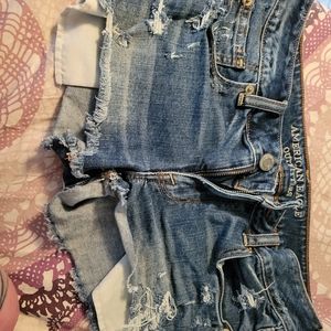 distressed American Eagle shorts size 10